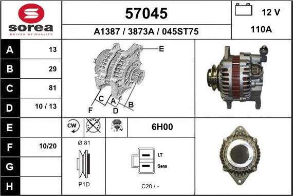 EAI 57045 - Ģenerators autodraugiem.lv