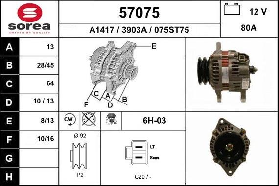 EAI 57075 - Ģenerators autodraugiem.lv