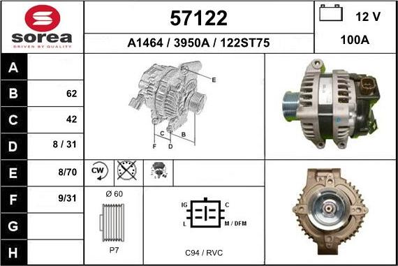 EAI 57122 - Ģenerators autodraugiem.lv