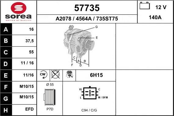 EAI 57735 - Ģenerators autodraugiem.lv