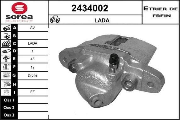 EAI 2434002 - Bremžu suports autodraugiem.lv
