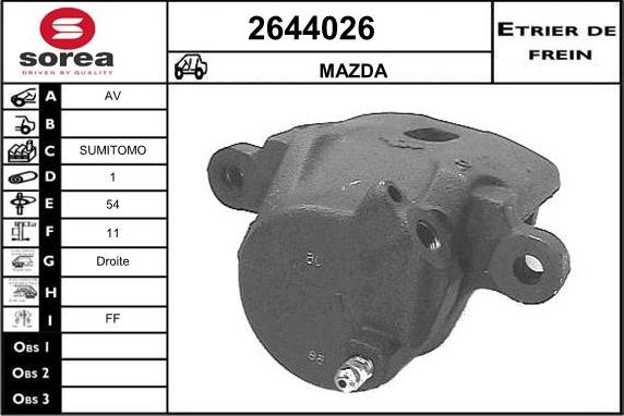 EAI 2644026 - Bremžu suports autodraugiem.lv