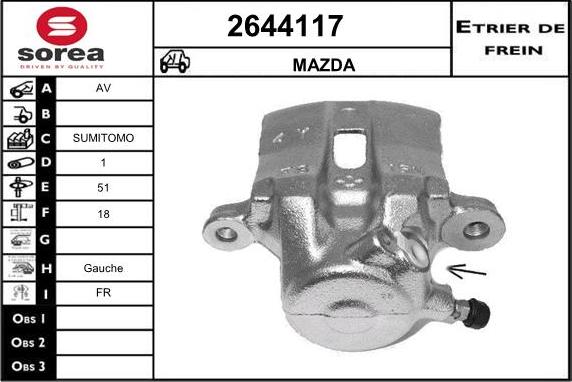 EAI 2644117 - Bremžu suports autodraugiem.lv