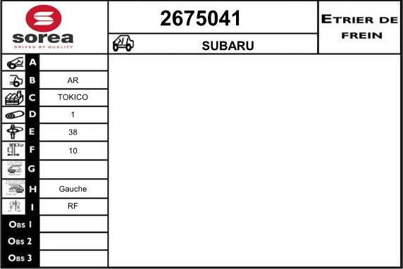 EAI 2675041 - Bremžu suports autodraugiem.lv