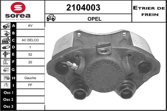 EAI 2104003 - Bremžu suports autodraugiem.lv