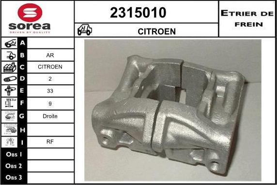 EAI 2315010 - Bremžu suports autodraugiem.lv