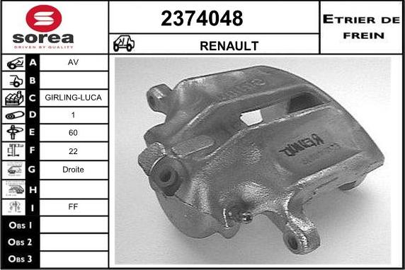 EAI 2374048 - Bremžu suports autodraugiem.lv