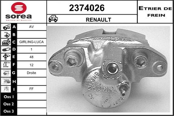 EAI 2374026 - Bremžu suports autodraugiem.lv