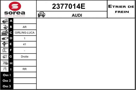 EAI 2377014E - Bremžu suports autodraugiem.lv