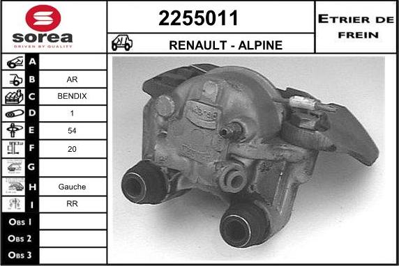 EAI 2255011 - Bremžu suports autodraugiem.lv