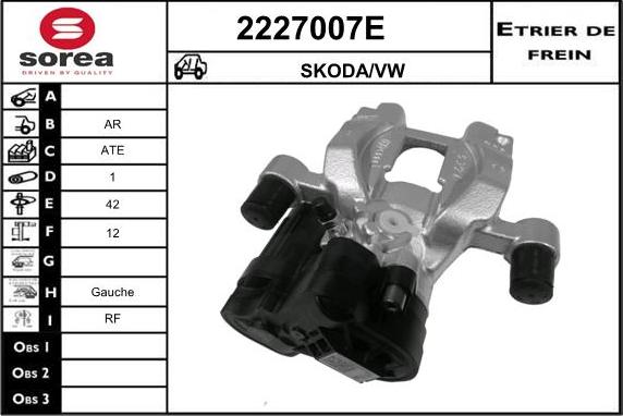 EAI 2227007E - Bremžu suports autodraugiem.lv