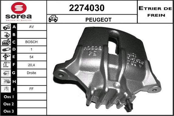 EAI 2274030 - Bremžu suports autodraugiem.lv