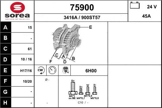 EAI 75900 - Ģenerators autodraugiem.lv