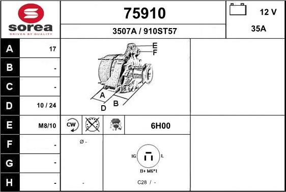 EAI 75910 - Ģenerators autodraugiem.lv