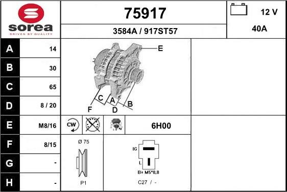 EAI 75917 - Ģenerators autodraugiem.lv