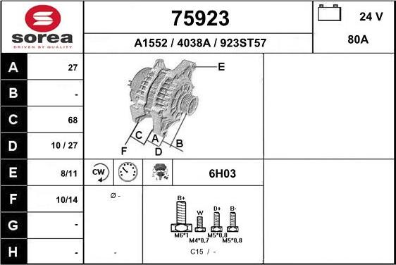 EAI 75923 - Ģenerators autodraugiem.lv
