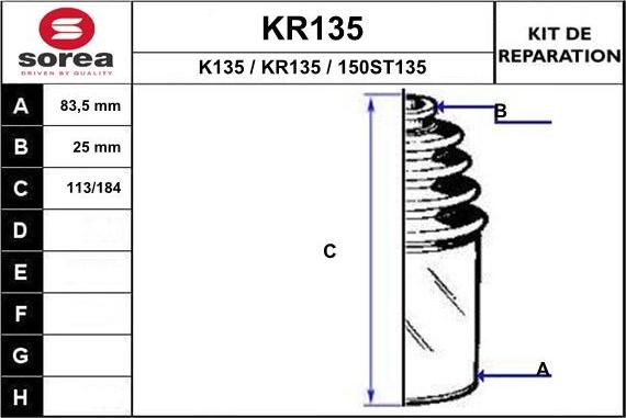 EAI KR135 - Putekļusargs, Piedziņas vārpsta autodraugiem.lv