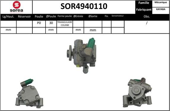 EAI SOR4940110 - Hidrosūknis, Stūres iekārta autodraugiem.lv