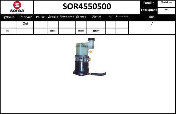 EAI SOR4550500 - Hidrosūknis, Stūres iekārta autodraugiem.lv