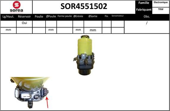 EAI SOR4551502 - Hidrosūknis, Stūres iekārta autodraugiem.lv