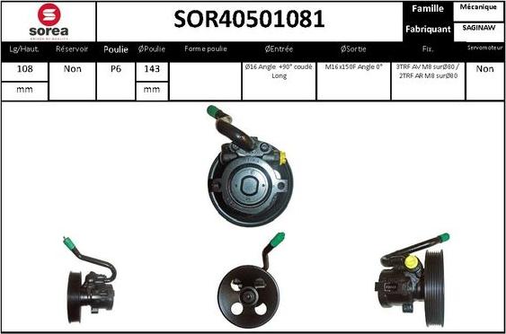 EAI SOR40501081 - Hidrosūknis, Stūres iekārta autodraugiem.lv