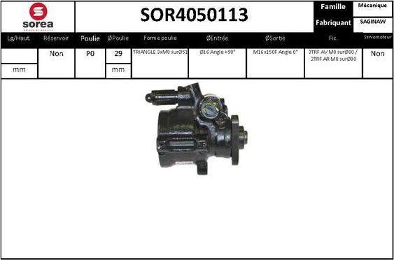 EAI SOR4050113 - Hidrosūknis, Stūres iekārta autodraugiem.lv
