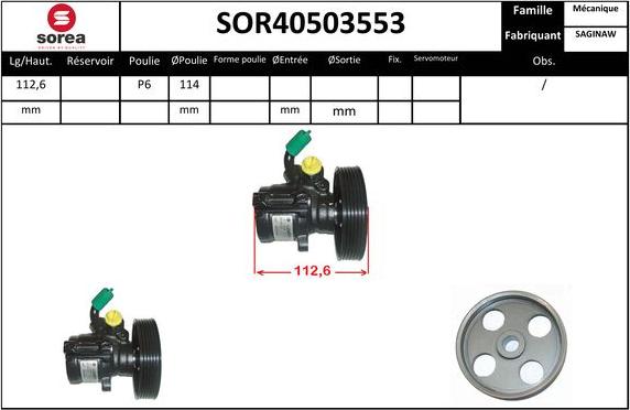 EAI SOR40503553 - Hidrosūknis, Stūres iekārta autodraugiem.lv