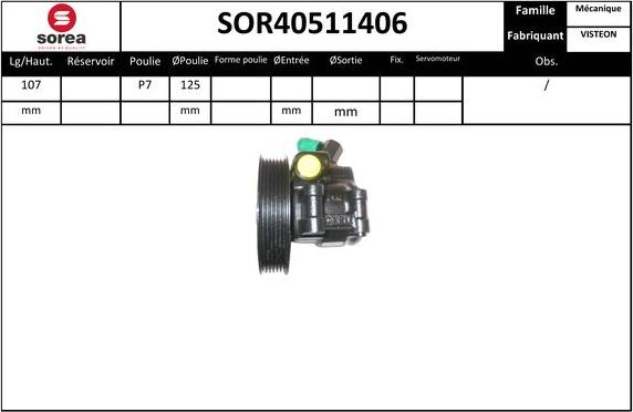 EAI SOR40511406 - Hidrosūknis, Stūres iekārta autodraugiem.lv