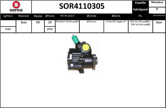 EAI SOR4110305 - Hidrosūknis, Stūres iekārta autodraugiem.lv
