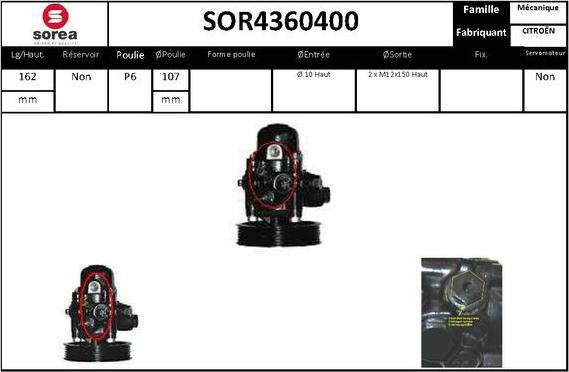 EAI SOR4360400 - Hidrosūknis, Stūres iekārta autodraugiem.lv