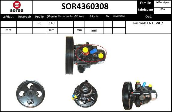 EAI SOR4360308 - Hidrosūknis, Stūres iekārta autodraugiem.lv
