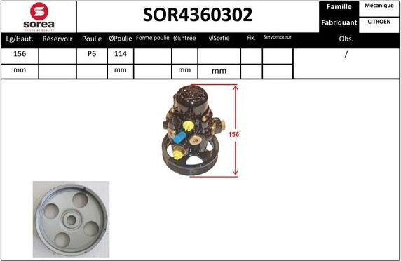 EAI SOR4360302 - Hidrosūknis, Stūres iekārta autodraugiem.lv