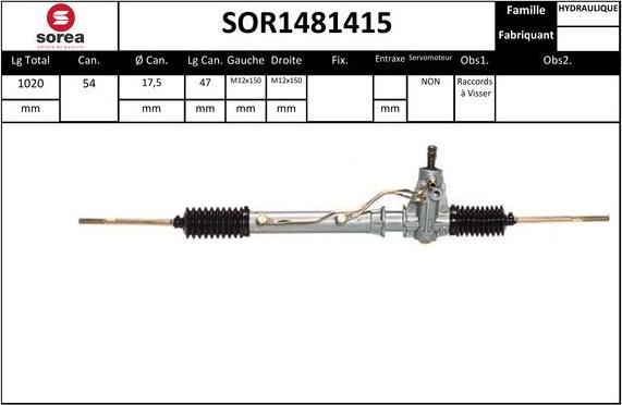 EAI SOR1481415 - Stūres mehānisms autodraugiem.lv