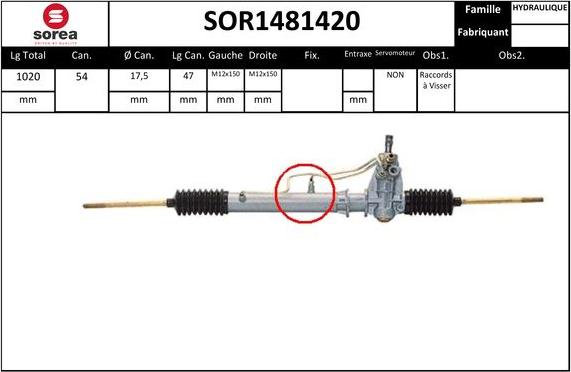 EAI SOR1481420 - Stūres mehānisms autodraugiem.lv