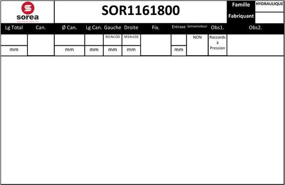 EAI SOR1161800 - Stūres mehānisms autodraugiem.lv