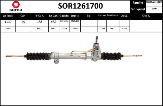 EAI SOR1261700 - Stūres mehānisms autodraugiem.lv