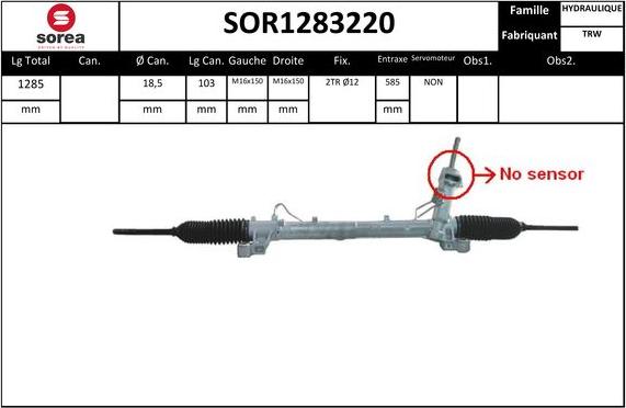 EAI SOR1283220 - Stūres mehānisms autodraugiem.lv