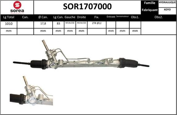 EAI SOR1707000 - Stūres mehānisms autodraugiem.lv