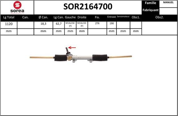 EAI SOR2164700 - Stūres mehānisms autodraugiem.lv