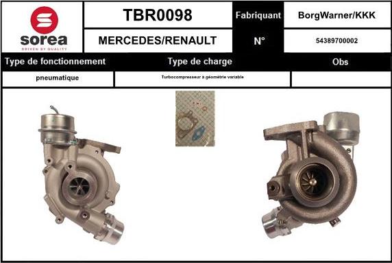 EAI TBR0098 - Kompresors, Turbopūte autodraugiem.lv