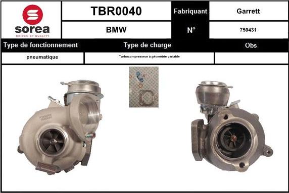 EAI TBR0040 - Kompresors, Turbopūte autodraugiem.lv