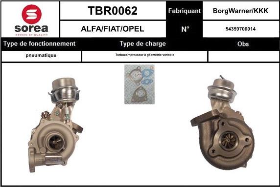 EAI TBR0062 - Kompresors, Turbopūte autodraugiem.lv