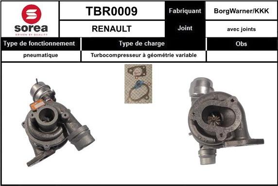 EAI TBR0009 - Kompresors, Turbopūte autodraugiem.lv