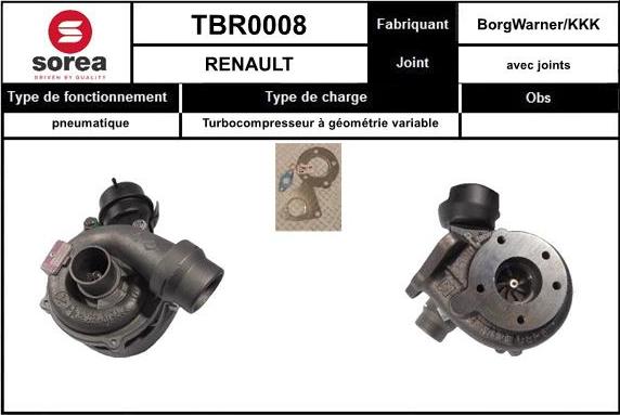 EAI TBR0008 - Kompresors, Turbopūte autodraugiem.lv