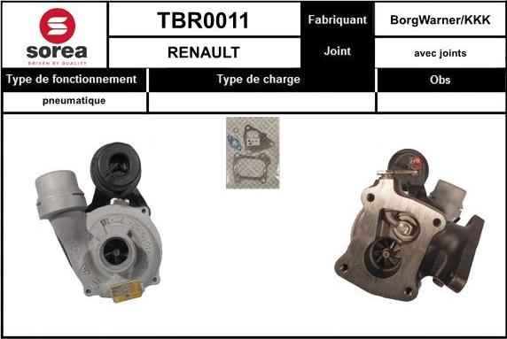 EAI TBR0011 - Kompresors, Turbopūte autodraugiem.lv