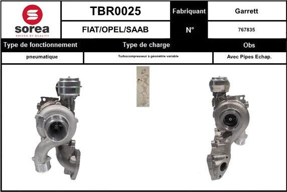 EAI TBR0025 - Kompresors, Turbopūte autodraugiem.lv