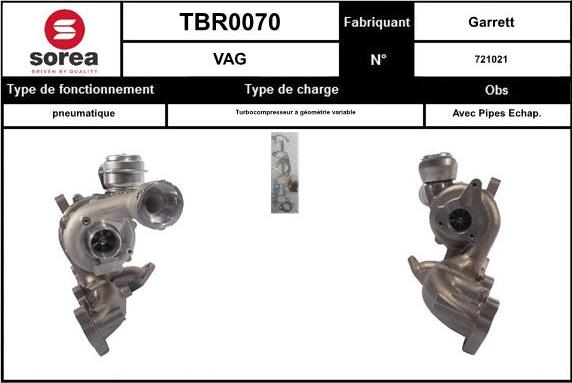 EAI TBR0070 - Kompresors, Turbopūte autodraugiem.lv