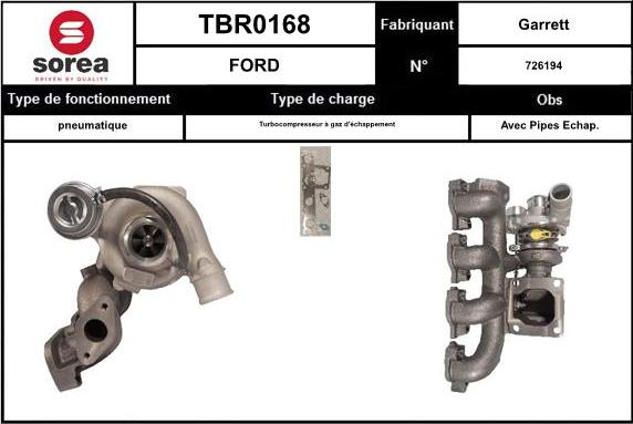 EAI TBR0168 - Kompresors, Turbopūte autodraugiem.lv