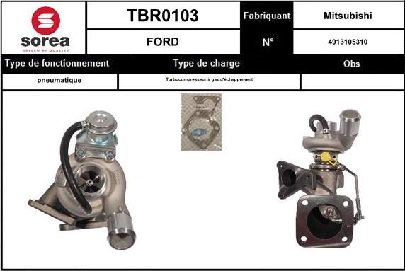 EAI TBR0103 - Kompresors, Turbopūte autodraugiem.lv