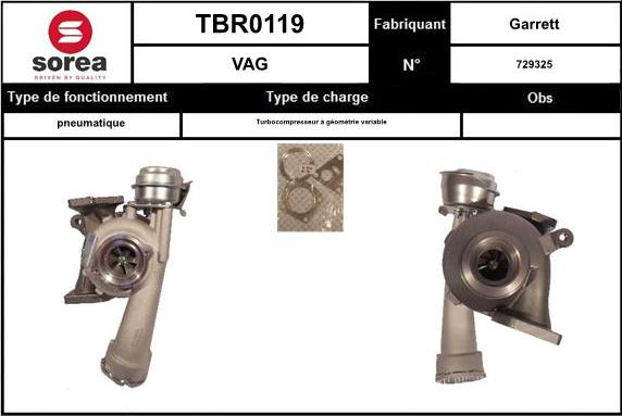 EAI TBR0119 - Kompresors, Turbopūte autodraugiem.lv